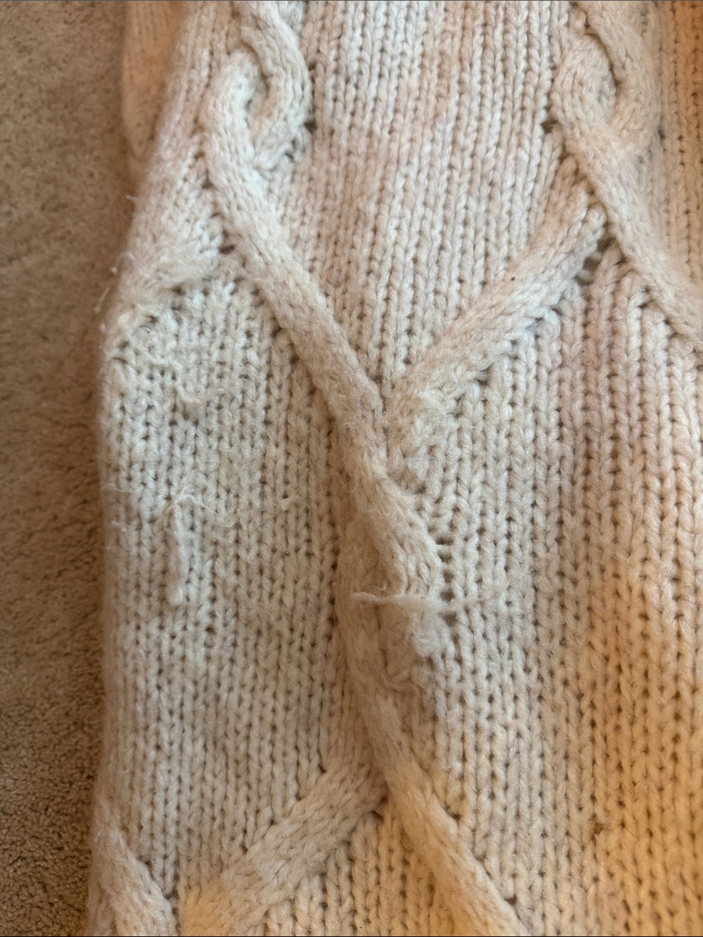 Cozy Cream by Anthropologie Open-Front Cable Knit Women's Cardigan - Picture 8 of 8